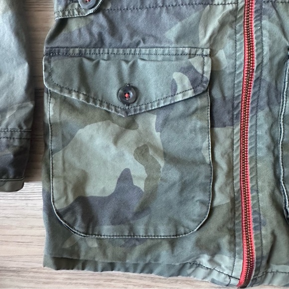 Peek Girls olive Green Camo Hooded Jacket XL 10 discounted shipping - Picture 6 of 8